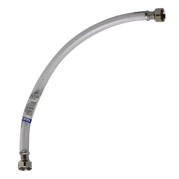 Thrifco Plumbing 1/2 Inch FIP x 1/2 Inch FIP Flexible Braided PVC 12 Inch Long Faucet Riser 4400420 - main